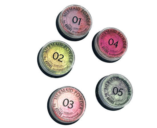 Зображення 4 Пудра-хамелеон для нігтів Adore Mermaid Powder №01, 0.5 г, Об'єм (мл, г): 0.5, Колір: 01