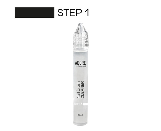 Зображення 2 Система догляду за манікюрними пензлями Adore Nail Brush Care System, 2х15 мл
