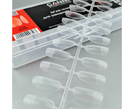 Зображення 2 Гелеві тіпси для швидкого нарощування CANNI Soft Oval матові, 240 шт