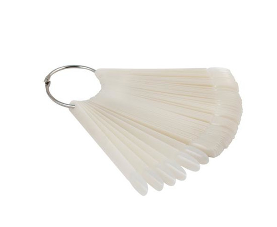 Зображення 2 Палітра для лаку віяло на кільці CANNI овальні тіпси матова, 50 шт