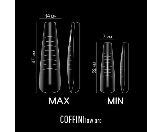 Зображення 2 Верхні форми для нарощування нігтів Adore PRO Nail Forms Coffin балерина, 120 шт