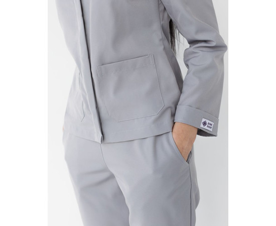 Изображение 7 Медицинский костюм женский Жаклин серый (Вискоза «Элит») р. 52, "БЕЛЫЙ ХАЛАТ" 440-328-927, Размер: 52, Цвет: серый