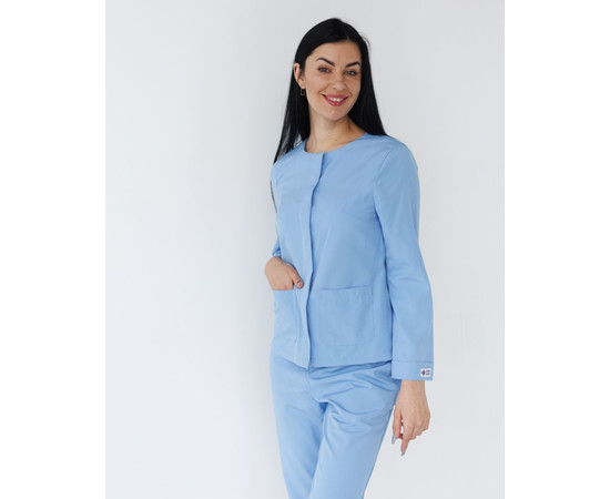Зображення 3 Медичний костюм жіночий Жаклін блакитний (Віскоза "Еліт") р. 48, "БІЛИЙ ХАЛАТ" 440-333-927, Розмір: 48, Цвет: блакитний