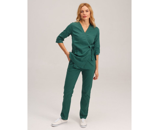 Зображення 9 Медичний костюм жіночий Шанхай зелений р. 54, "БІЛИЙ ХАЛАТ" 139-350-704, Розмір: 54, Цвет: зелений