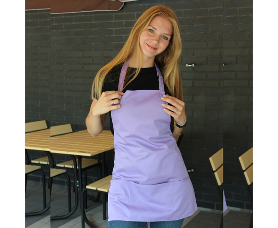 Изображение 2 Фартук укороченный с 3 карманами лаванда Nibano 2003.LL