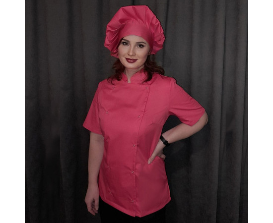 Зображення 2 Кітель жіночий короткий рукав кораловий р. 2XL Nibano 4100.CO.XXL, Розмір: 2XL, Цвет: кораловий