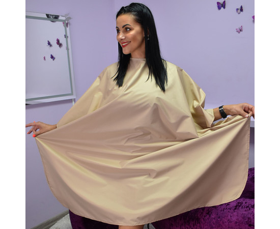 Зображення 2 Накидка перукарська капучіно (Липучка) водостійка Nibano 4900.CA