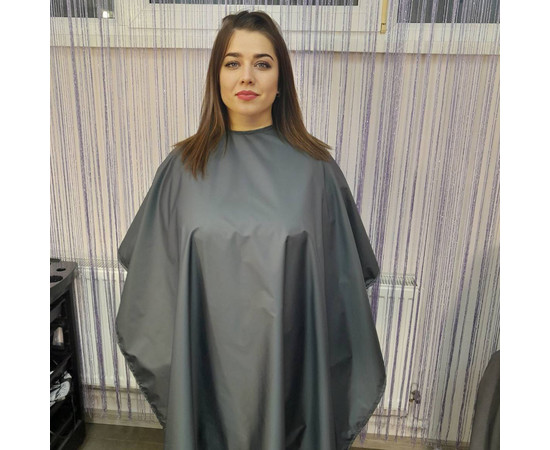 Изображение 2 Накидка парикмахерская темно-серая (Липучка) водонепроницаемая Nibano 4900.DG