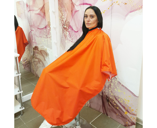 Зображення 2 Накидка перукарська помаранчева (Липучка) водостійка Nibano 4900.OR