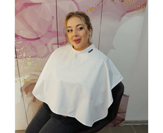 Зображення 2 Накидка для макіяжу біла водостійка Nibano 4908.WH