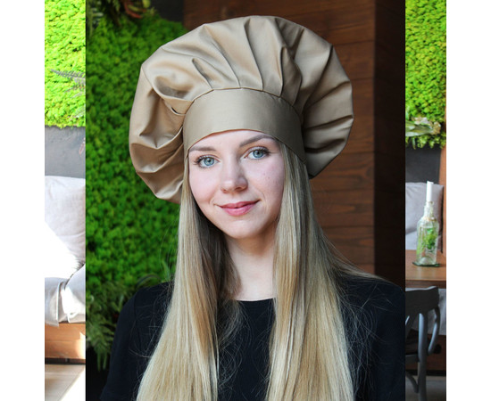 Зображення 2 Шапка шеф-кухаря капучіно Nibano 6600.CA-0, Цвет: капучино