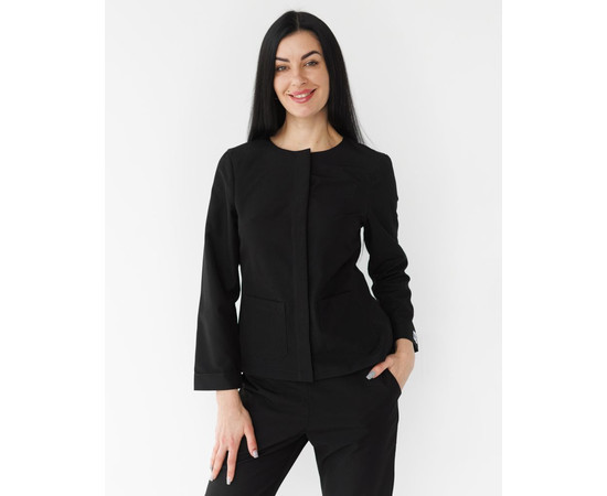 Зображення 7 Медичний костюм жіночий Жаклін чорний (Віскоза "Еліт") р. 54, "БІЛИЙ ХАЛАТ" 440-321-927, Розмір: 54, Цвет: чорний