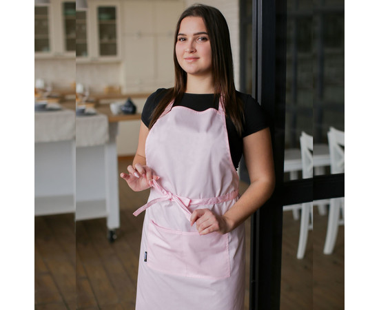 Зображення 2 Фартух класичний з кишенями рожевий Nibano 2023.PI-0