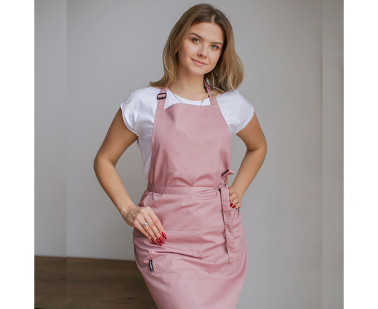 Изображение 2 Фартук классический с карманами пудра Nibano 2023.PW-0