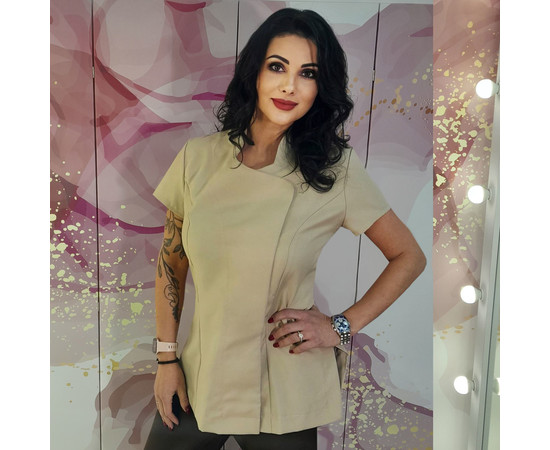 Зображення 2 Туніка жіноча Roma бежева р. 4XL Nibano 4801.BE.XXXXL, Розмір: 4XL, Цвет: бежевый