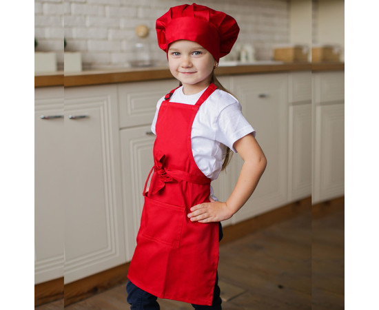 Зображення 2 Дитячий фартух червоний р. 7-10 років Nibano 2093.RE-1