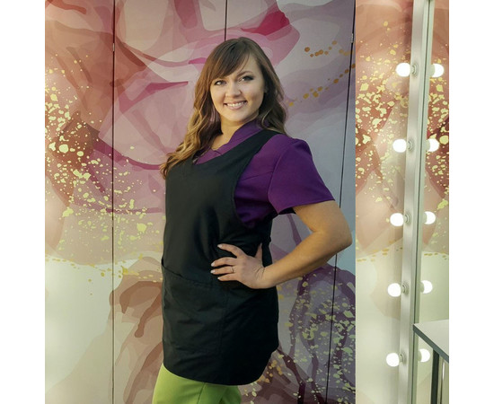 Зображення 2 Фартух двосторонній водонепроникний чорний водостійкий Nibano 2913.BL-0