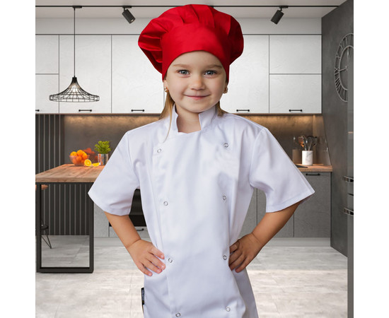 Зображення 2 Кітель дитячий білий р. 3-6 років Nibano 4105.WH-0, Розмір: дитячий 3-6 років, Цвет: білий