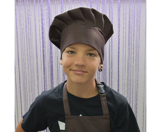 Зображення 2 Дитяча шапка шеф-кухаря коричнева Nibano 6610.BR-0, Цвет: коричневий