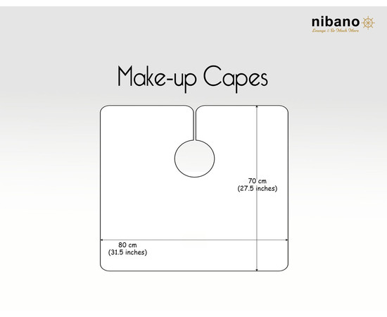 Зображення 2 Накидка для макіяжу попеляста троянда водостійка Nibano 4908.RG-0