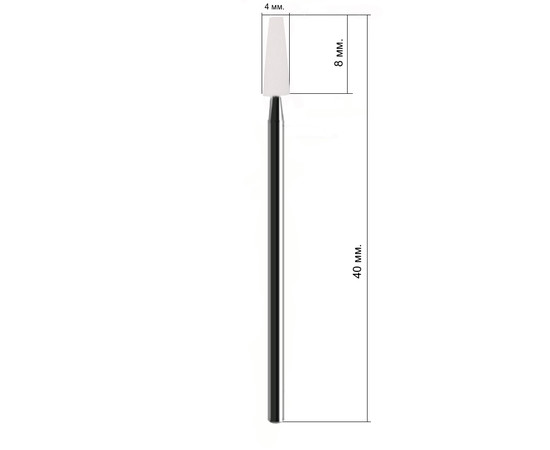 Зображення 2 Фреза корундова Kodi усічений конус червона діаметр 2.5 мм / робоча частина 8 мм