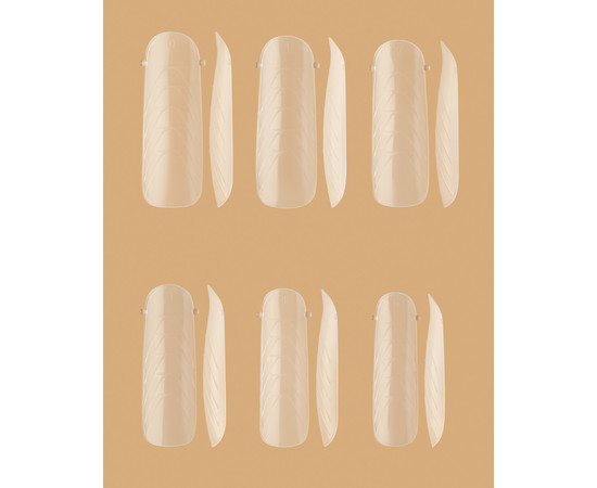 Зображення 2 Верхні пластикові форми для моделювання нігтів Kodi Normal Square (120 шт.)/уп.)