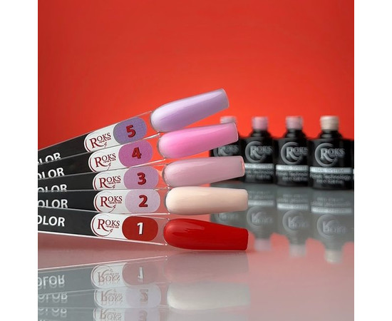Изображение 2 Топ для гель-лака Roks Color №03 бледно-розовый, 8 мл, Объем (мл, г): 8, Цвет: 03