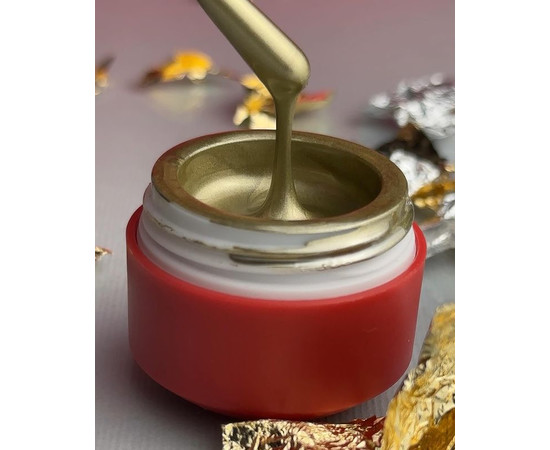 Изображение 2 Гель-краска Roks Metal Gel Gold, 5 мл, Объем (мл, г): 5, Цвет: Gold