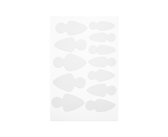 Изображение 2 Силиконовые молды трафареты для френча на верхних формах Kodi Mold Short Oval (12 шт/набор)