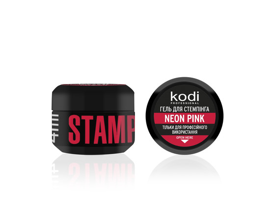 Зображення 3 Гель для стемпінгу Kodi Stamping Gel Neon Pink, 4 мл, Об'єм (мл, г): 4, Колір: Neon Pink