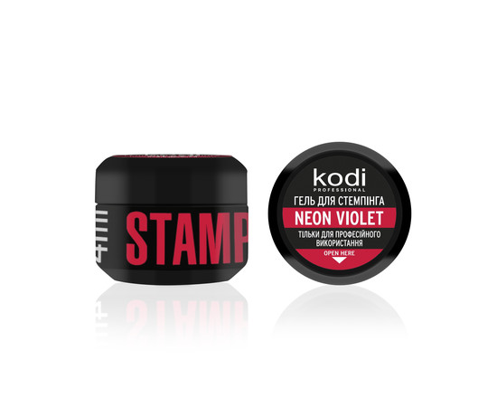 Изображение 3 Гель для стемпинга Kodi Stamping Gel Neon Violet, 4 мл, Объем (мл, г): 4, Цвет: Neon Violet