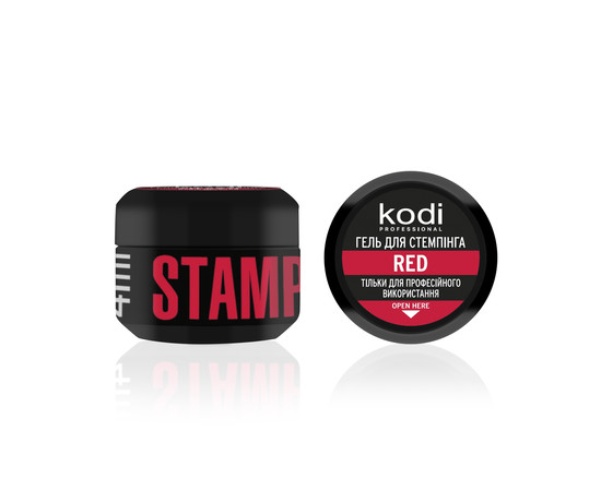 Зображення 3 Гель для стемпінгу Kodi Stamping Gel Red, 4 мл, Об'єм (мл, г): 4, Колір: Red