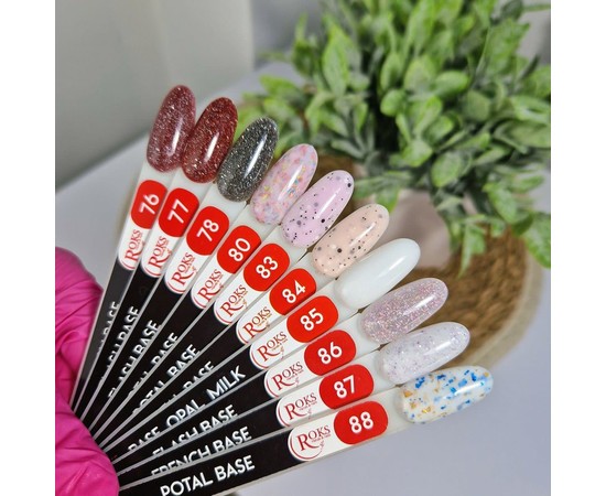 Изображение 2 Камуфлирующая база для гель-лака Roks Rubber Base French Potal №83, 50 мл, Объем (мл, г): 50, Цвет: 083
