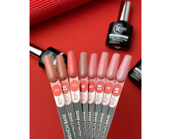 Зображення 2 Камуфлююча база для гель-лаку Roks Rubber Base French №05R, 50 мл, Об'єм (мл, г): 50, Колір: 005R
