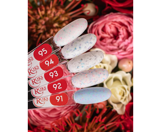 Зображення 2 Камуфлююча база для гель-лаку Roks Rubber Base French Candy №91, 30 мл, Об'єм (мл, г): 30, Колір: 091