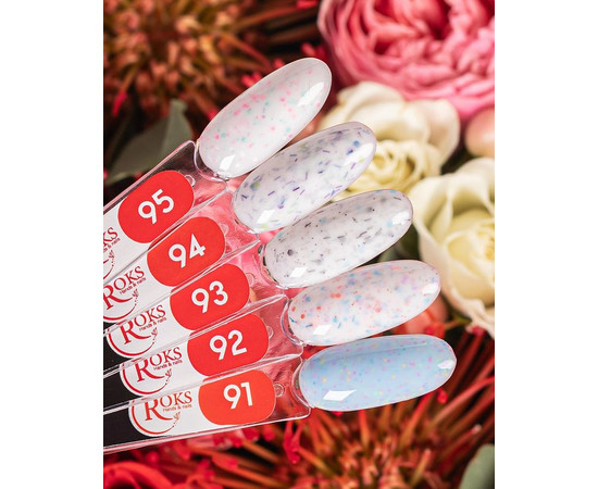 Зображення 3 Камуфлююча база для гель-лаку Roks Rubber Base French Candy №91, 30 мл, Об'єм (мл, г): 30, Колір: 091