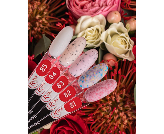 Изображение 4 Камуфлирующая база для гель-лака Roks Rubber Base French Potal №81, 50 мл, Объем (мл, г): 50, Цвет: 081