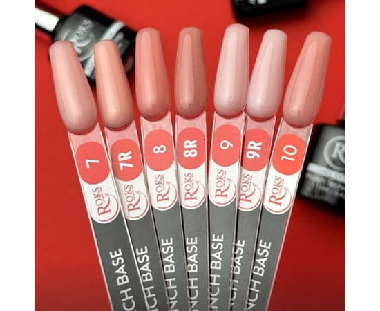 Зображення 2 Камуфлююча база для гель-лаку Roks Rubber Base French №09R, 30 мл, Об'єм (мл, г): 30, Колір: 009R