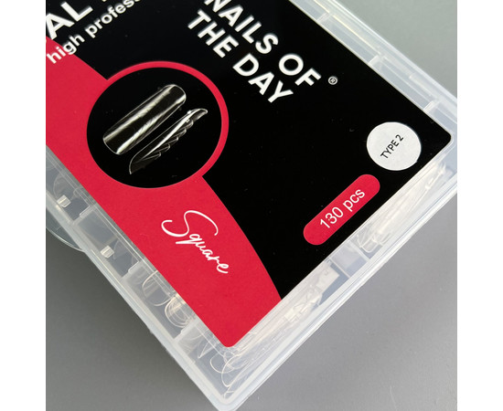 Изображение 4 Верхние формы для наращивания ногтей широкий квадрат/миндаль Nails of the Day Dual Form Coffin Type 2, 130 шт