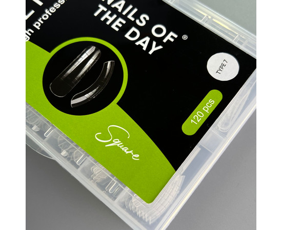 Зображення 4 Верхні форми для нарощування нігтів квадрат для середньої довжини нарощування Nails of the Day Dual Form Coffin Type 7, 120