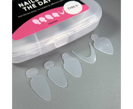 Зображення 3 Силіконові трафарети для верхніх форм Nails of the Day French tips guide Type 9, 60 шт