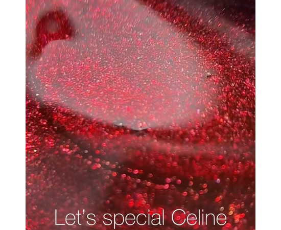 Зображення 2 Nails of the Night Let's special Céline - темно-червоний з червоними блискітками гель лак для нігтів, що перекриває в один шар, 10 мл, Об'єм (мл, г): 10, Колір: Céline