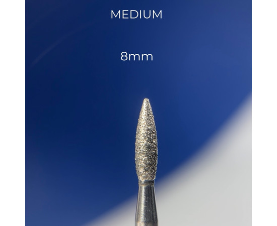 Зображення 2 Алмазна фреза Nails of the Day полум'я синя діаметр 2 мм / робоча частина 8 мм