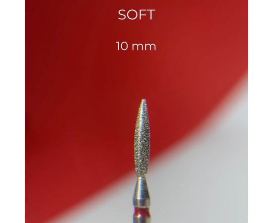 Зображення 2 Фреза алмазна Nails of the Day полум'я червона діаметр 2.3 мм / робоча частина 10 мм