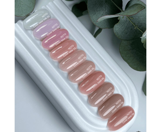 Зображення 4 Nails of the Day Cover Base New Formula 04 - напівпрозора пудрово-рожева камуфлююча база для нігтів, 10 мл, Об'єм (мл, г): 10, Колір: 04