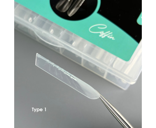 Зображення 3 Верхні форми для нарощування нігтів сучасний мигдаль Nails of the Day Dual Form Coffin Type 1, 120 шт