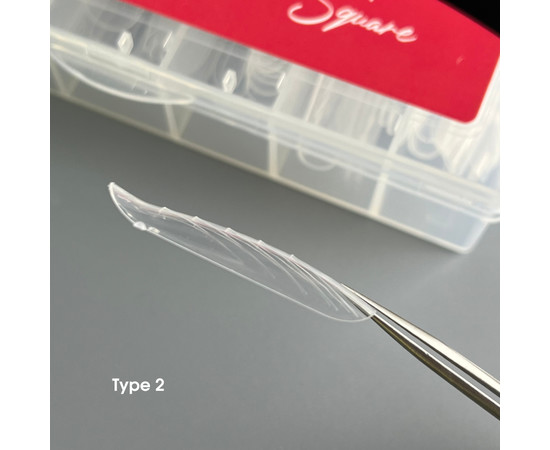 Изображение 3 Верхние формы для наращивания ногтей широкий квадрат/миндаль Nails of the Day Dual Form Coffin Type 2, 130 шт