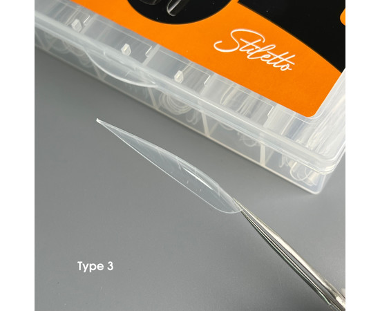 Зображення 3 Верхні форми для нарощування нігтів стилет/мигдаль Nails of the Day Dual Form Coffin Type 3, 120 шт