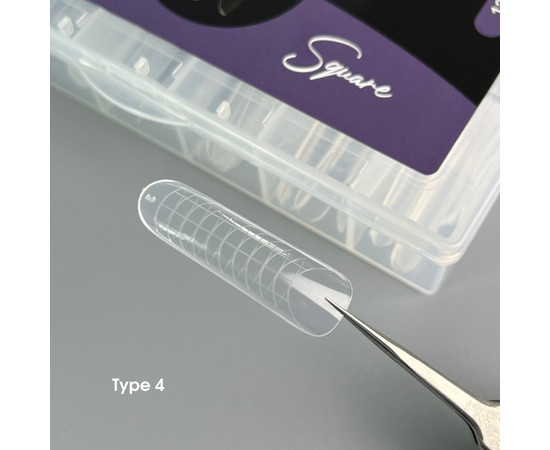 Зображення 2 Верхні форми для нарощування нігтів скво квадрат Nails of the Day Dual Form Coffin Type 4