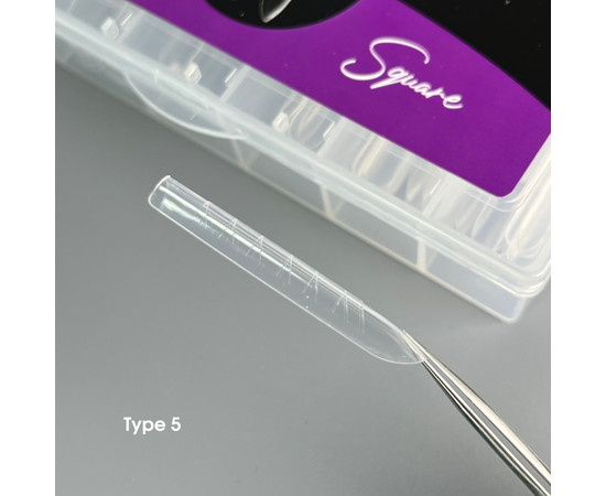 Зображення 3 Верхні форми для нарощування нігтів квадрат Nails of the Day Dual Form Coffin Type 5, 120 шт